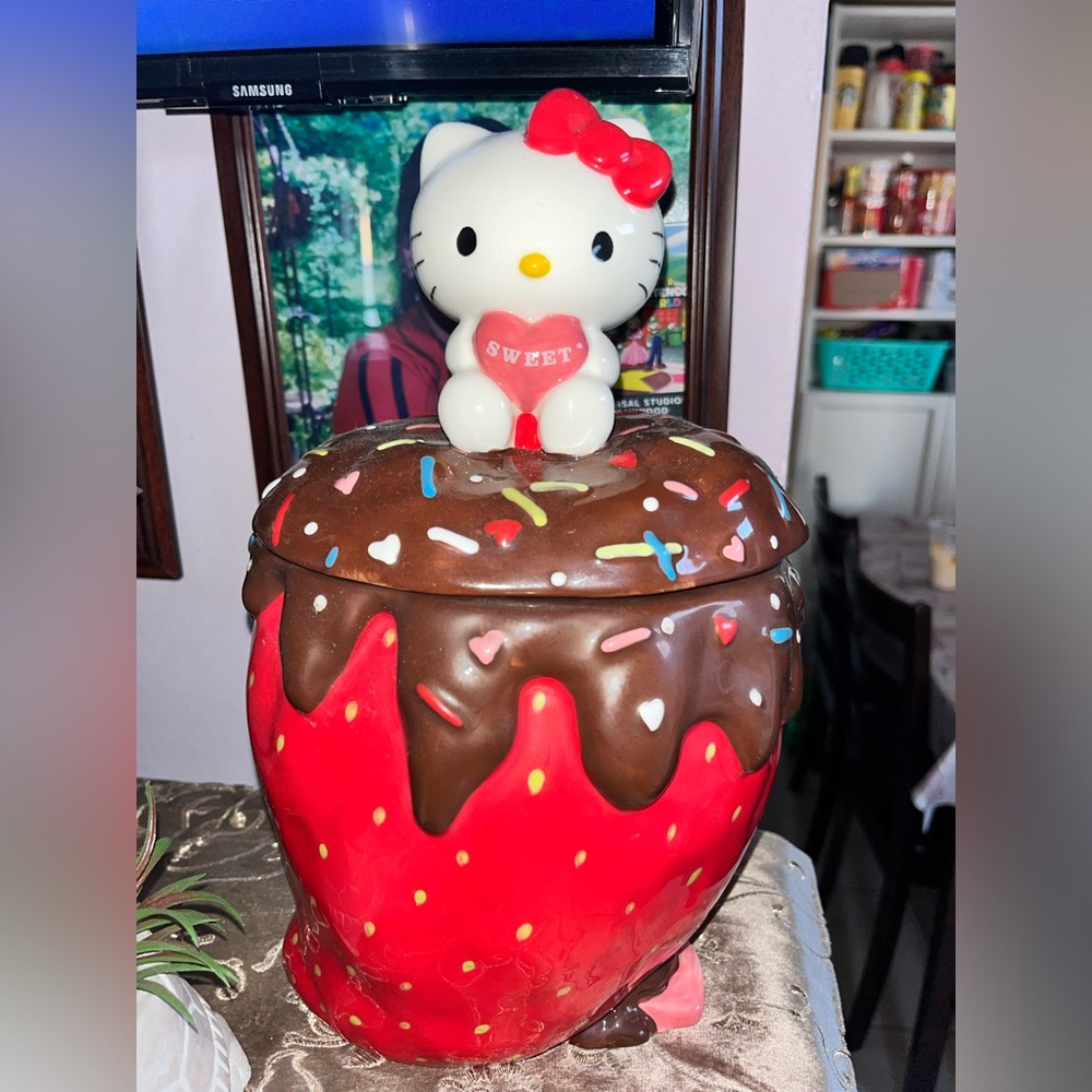 HELLO STRAWBERRY COOKIE JAR